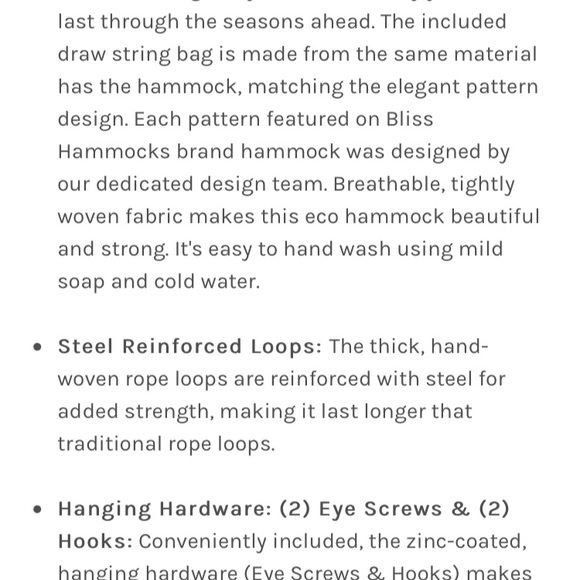 🏝 NWT Bliss Eco-Friendly Hammock in a Bag - Picture 3 of 16